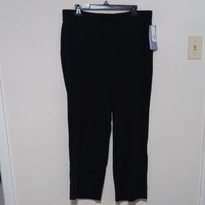 Laura Scott Black Womens Dress Pants - Straight Leg